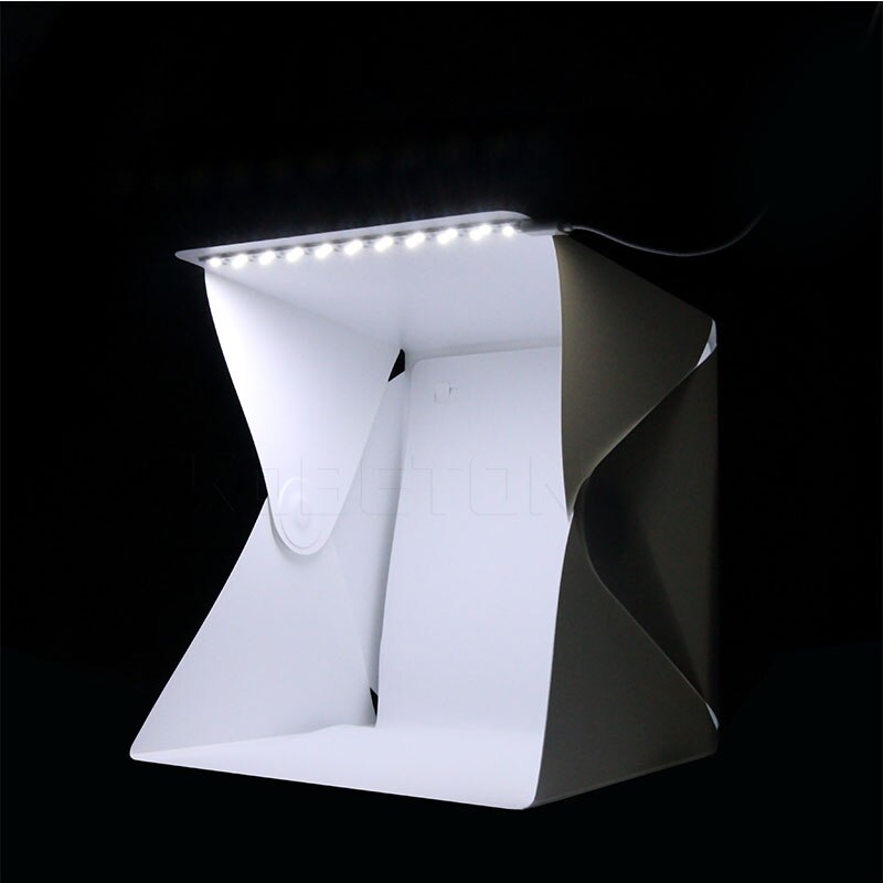 Mini soft box folding studio led fotografering værelse lys telt studio diffust sort hvid baggrund fotostudio tilbehør