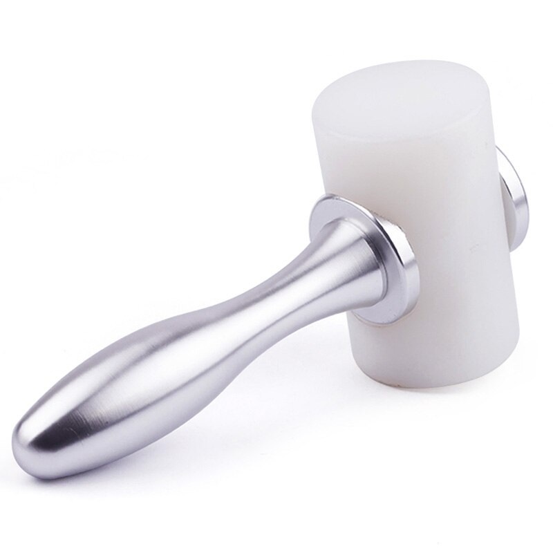 Martillo de perforación de corte para tallado hecho a mano, herramientas de perforación de grabado, bricolaje, martillos para artesanía de cuero, nailon: White T shaped