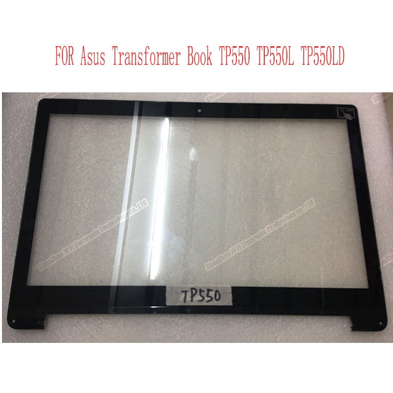 Cristal de la pantalla del digitalizador táctil de 15,6 "con el bisel del marco para Asus TP550 TP550L TP550LN FP-TPAY15611A-01X