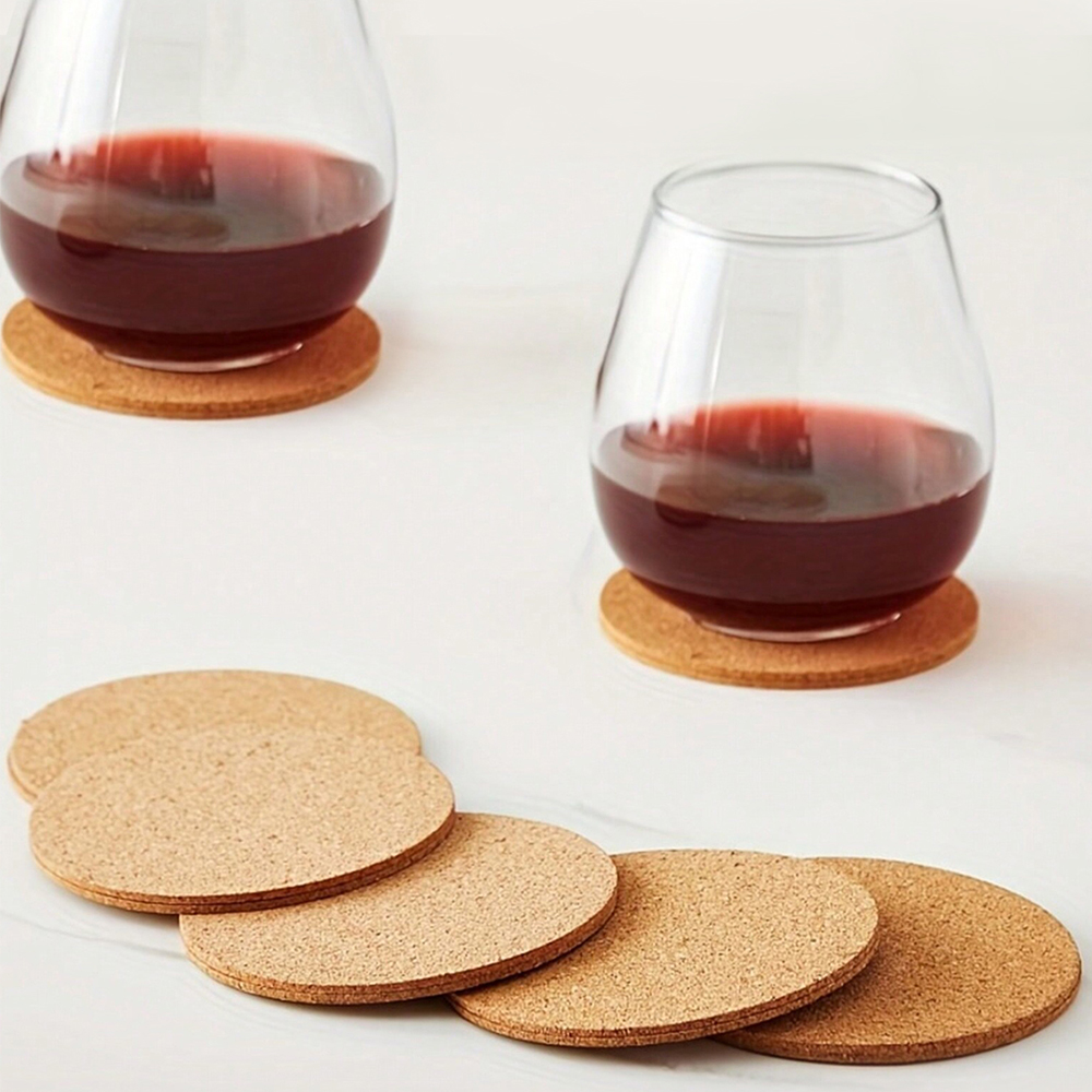 Posavasos de corcho autoadhesivo, almohadilla redonda para manualidades, pintura artística con diamantes, tapete de corcho, 10/20/50 Uds.
