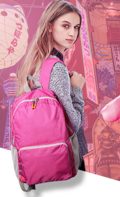 Travel folding backpack large capacity nylon waterproof outdoor sports backpack men and women portable ultralight backpack