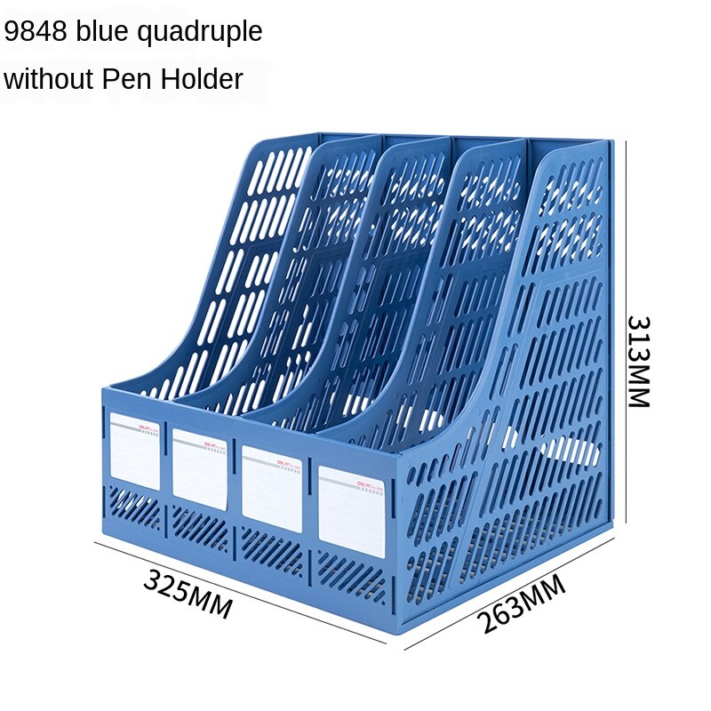 Bestand Doos Quadruple Document Frame Desktop File Storage Rack Plastic Multi-layer Opslag Houder Kantoorbenodigdheden: Style 1