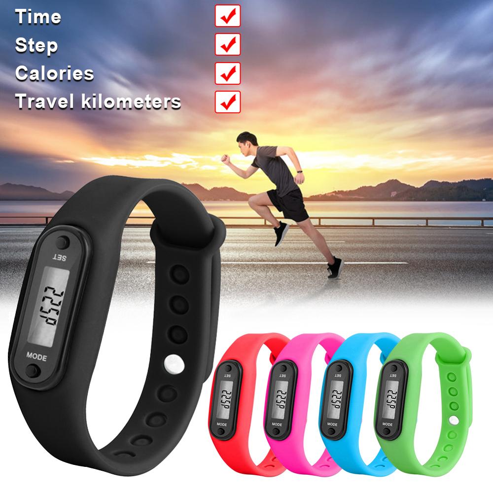 Pulsera de Reloj de pulsera inteligente deportiva con pantalla, medidor de ejercicios, rastreador de pasos, podómetro Digital LCD, contador de pasos para correr, contador de calorías al caminar