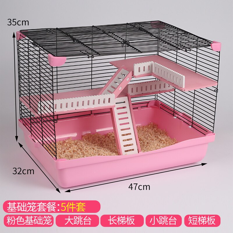 Productos para mascotas, jaula de viaje Universal lavable para hámster, oso dorado para las cuatro estaciones, gran espacio, Villa de Triple capa hecha de madera