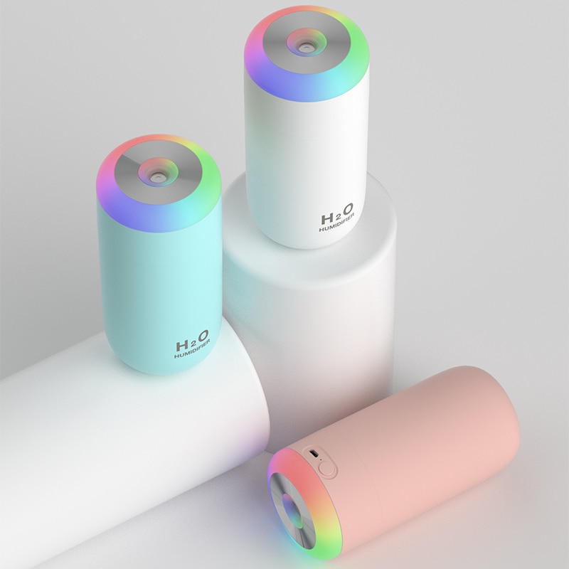 Usb Nano Spray 7 Kleur Led Ultrasone Luchtbevochtiger 330Ml Ultrasone Luchtbevochtiger Aroma Etherische Olie Diffuser Voor Huishoudelijke Auto