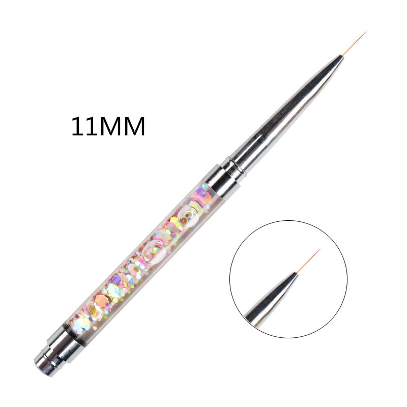Bqan lantejoulas unha arte uv gel acrílico francês pintura escova flor design listras linhas forro diy desenho caneta manicure ferramenta
