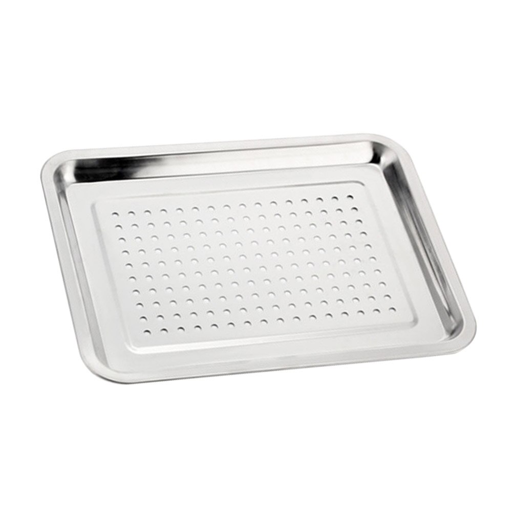 Plaque égouttoir en acier inoxydable | Plateau en acier inoxydable, séchage sans rouille, finition de miroir de poulet frit, assiettes multifonctions, accessoires de cuisine 1 pièce