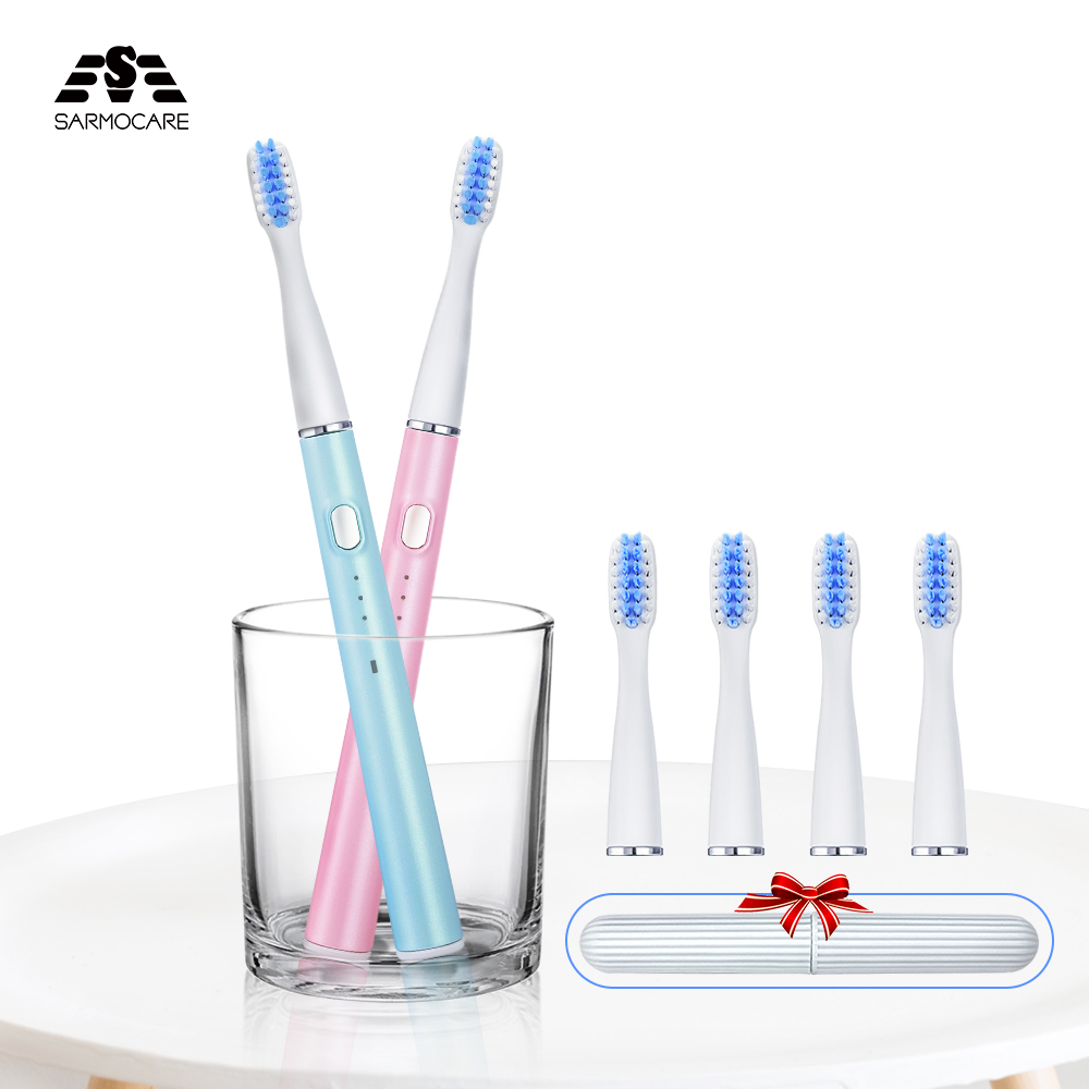 Sarmocare M200 Sonic Electric Toothbrush USB Rechargeable 3 Clean Modes IPX7 Waterproof Ultrasonic Automatic Tooth Brush
