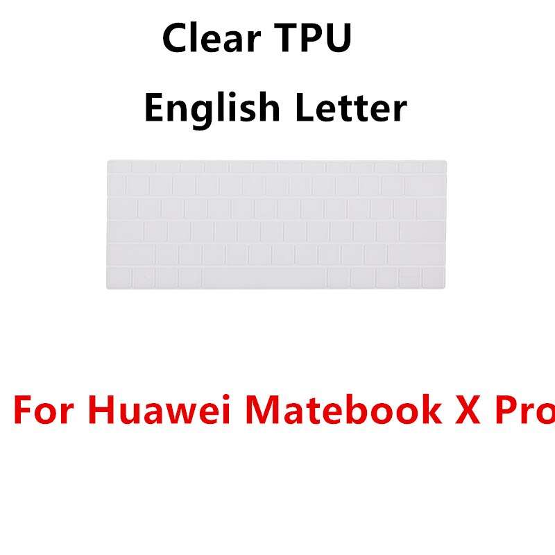 Ussian letter keyboard cover for huawei matebook  d14 d15 clear tpu keyboard stickers skin for matebook 13 x pro protector: X pro 1