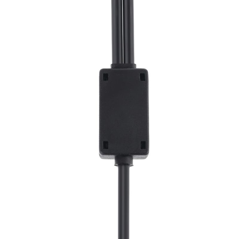 200cm DIY Aviation Headset Dual-plug Aircraft Headphones Replacement Cable Line
