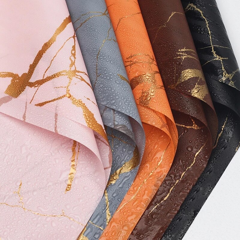 20 Vellen Gouden Rand Bloem Inpakpapier, Bloemist Boeket Benodigdheden, DIY Ambachten, Geschenkverpakkingen of Geschenkdoos Verpakking, Waterdicht Bloemen Inpakpapier, 22,8× 22,8 Inch