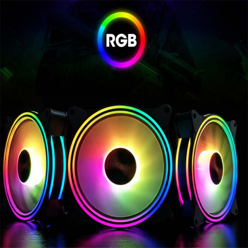 1 Pc Coolmoon Rgb Cpu Cooling Pc Fans 120 Mm Verstelbare Multilayer Backlit 12V 6pin Rgb Cpu Koelventilator cooler Cooling Fan Voor Pc