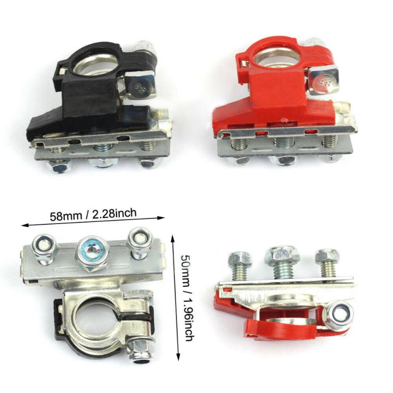1 Pair 12V 24V Car Battery Terminal Wire Cable Clamp Terminal Connectors Car Accessories Fast