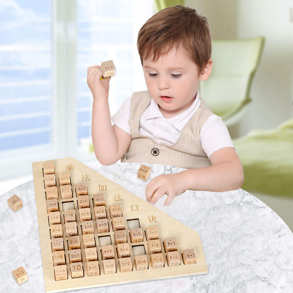 9x9 Multiplication And Addition Wooden Table Educational Kids Baby