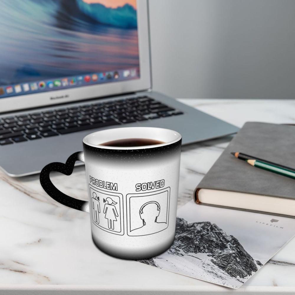 Problem Solved Music coffee K mugs glass cups tazas set home garden couple shiba inu disposable solo holder donut термос