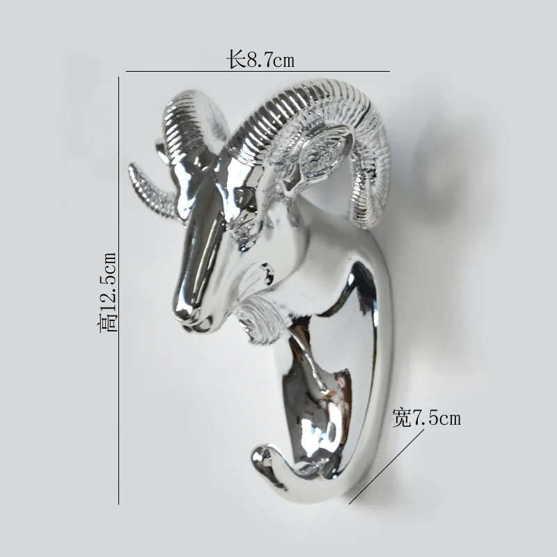 Ganchos con forma de Animal europeo, ciervo, Stags, rinoceronte, caballo, jirafa, cabeza de elefante, colgador de pared, abrigo para sombrero, gancho, soporte para estante, decoración del hogar: plum