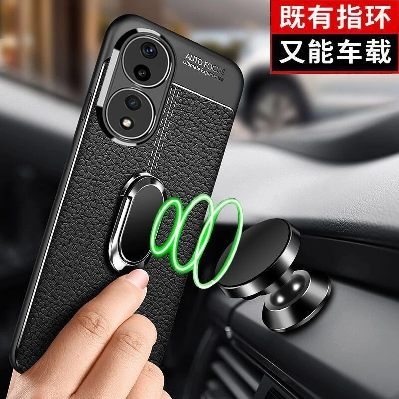 Magnetic Case For Honor 90 Holder Ring Phone Cover For Honor 90 Lite 70 50 Luxury TPU Soft Silicone Protection Shockproof Bumper
