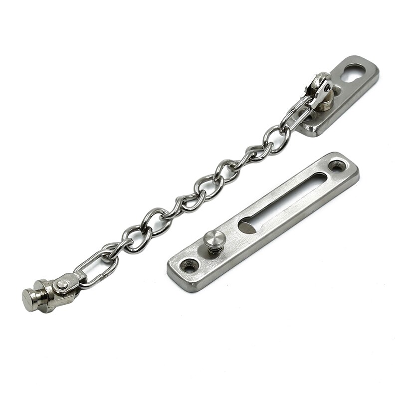 1 cerradura de cadena de seguridad para puerta y tornillos, cerradura de seguridad para armario, cerraduras para DIY, herramienta para puerta de casa, Color dorado y plateado