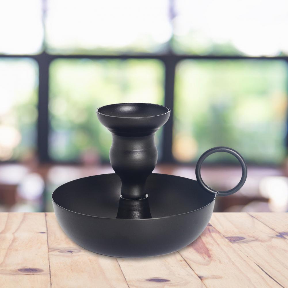 2Pcs Retro Medieval Style Candle Holder Retro Taper Shape Metal Portable Decorative Candlestick for Home Decor Candle Holders