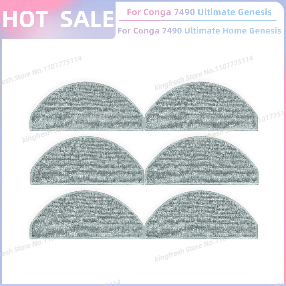 Compatible con ( Cecotec Conga 7490 Ultimate Home Genesis/ X-treme, Airzeen V8 pro ) Piezas: Rodillo Principal, Cepillo Lateral, Filtro HEPA, Paño de Limpieza, Bolsa para Polvo: Gris oscuro