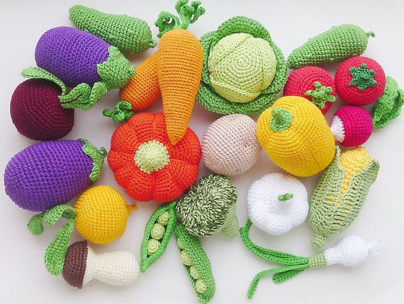 Häkeln gemüse peas Spielen lebensmittel Taktile spielzeug Kinder Spielzeug baby rasseln