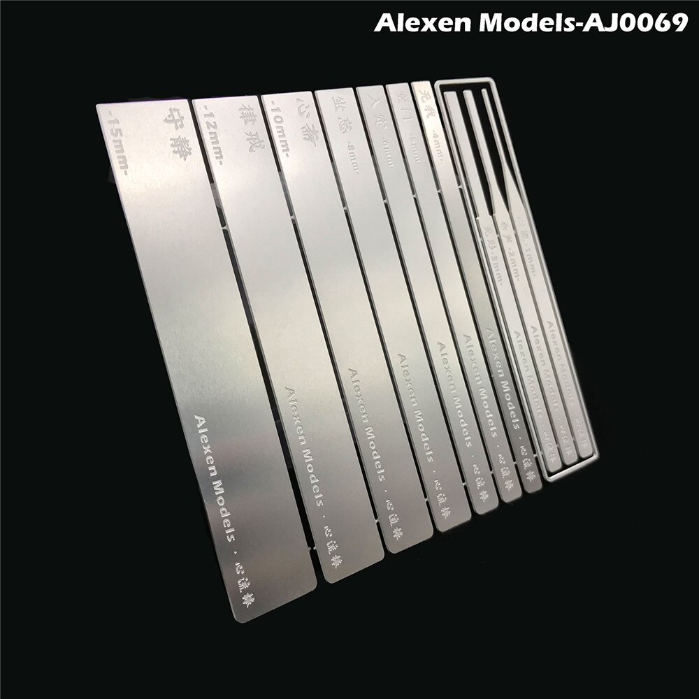 10 in 1 Stainless Steel Model Grinding Stick File Set Craft Tools For Alexen AJ0069 Model