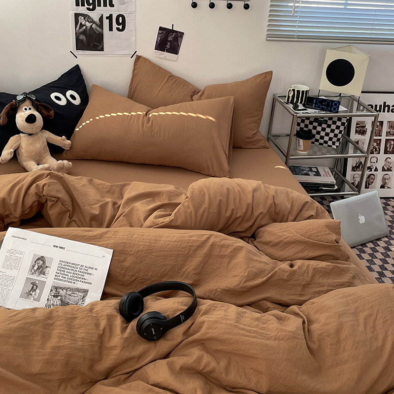 1 Stück blauer Bettbezug 150 x 200 pezo불 Nakon Vara Frances Frances Bettbezug aus gewaschener Baumwolle, Königin-Größe-Bettwäsche für Mädchen-Jungenzimmer (Kissenbezug. Bestellen Sie benötigen): König / Gelb