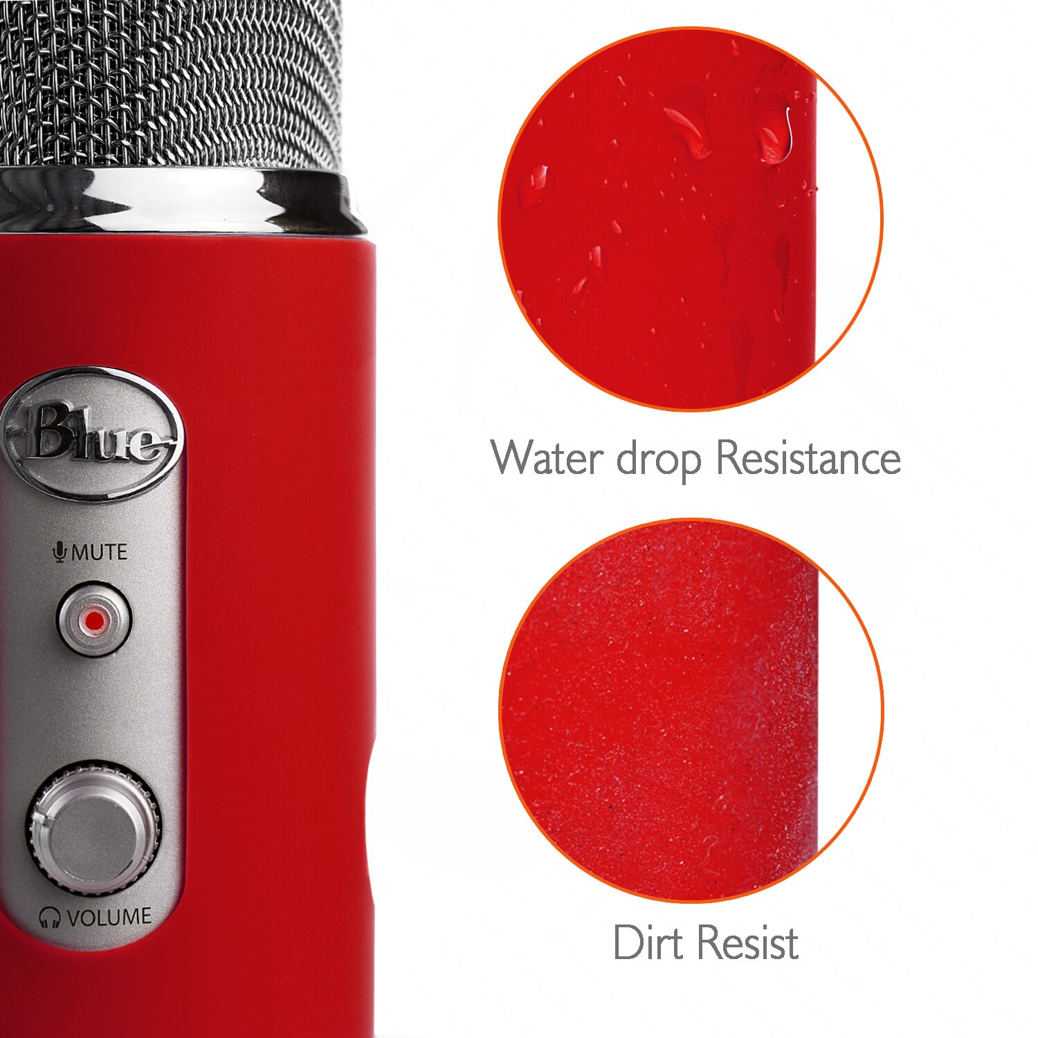 Pare-brise de Microphone de mousse antipoussière de protecteur de gel de silice pour le Yeti bleu, couverture d'éponge de filtre de bruit de microphones de condensateur de Yeti Pro