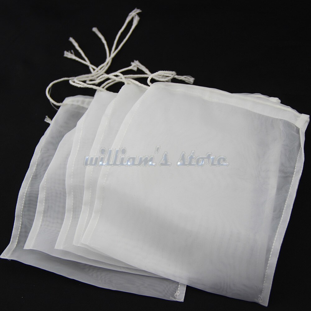 5 kpl 100 mikronin nylon homebrew elintarvikelaatuinen viljahumala kiehuva suodatinpussi 15x 20cm erä kotiolut viini kahvi ämpärisuodatin