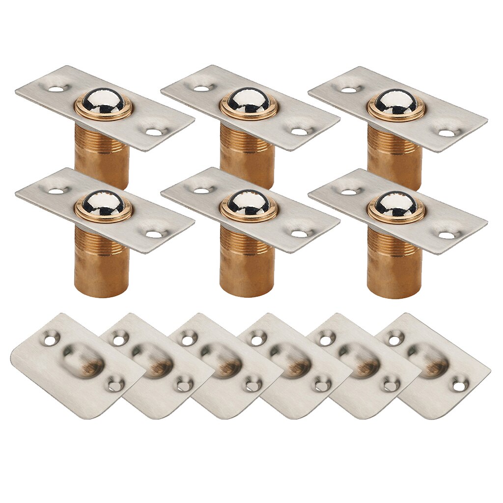 6x Roller Ball Internal Door Spring Catch Lock Latch, Bedroom/Toilet