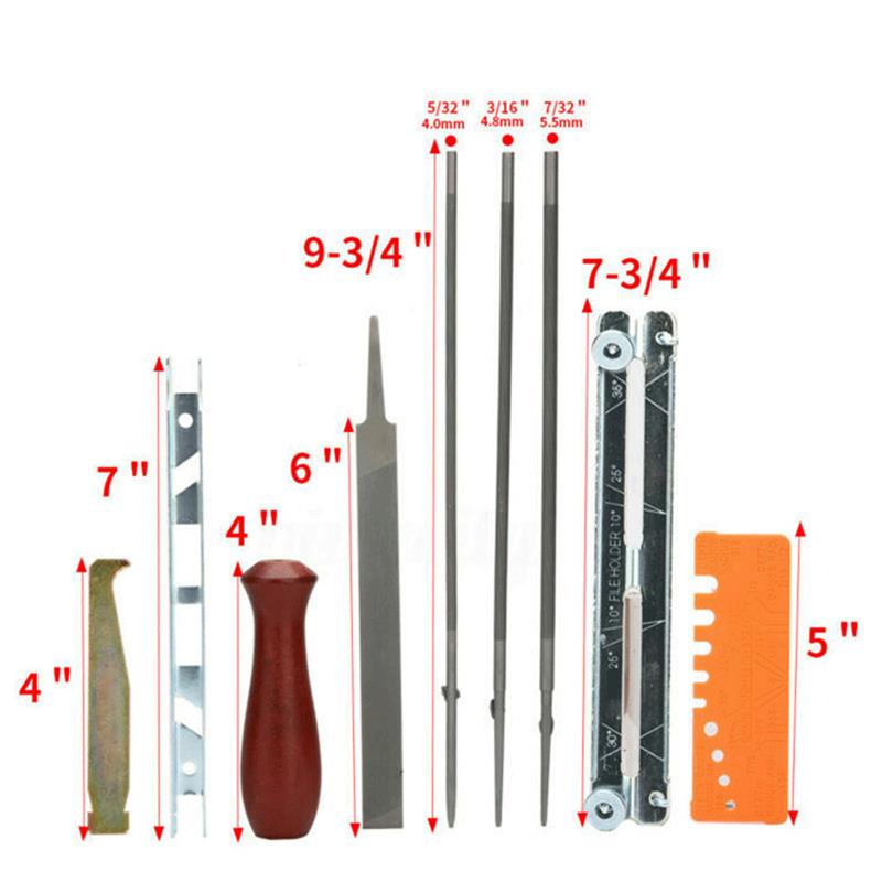 10 stuks/set kettingzaag slijper vijlset huishoudelijke handtas gereedschap messen slijpen vijl vijlset speciaal slijpen zaagvijlen gereedschap