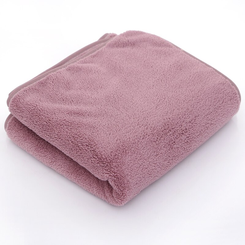 High-density Coral Velvet Towel Solid Color Soft Face Towel Thick Highly Absorbent Household Towel: Purple