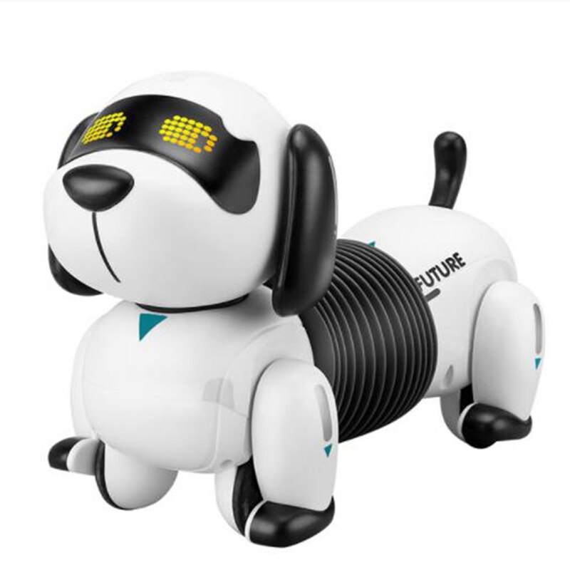 Draadloze Afstandsbediening Robot Hond Programmeerbare Lopen Bark Volgen Robot Gebaar Sensing Elektronische Huisdieren Met Led Ogen: Default Title