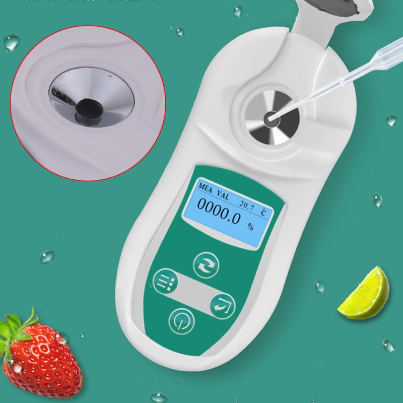 Réfractomètre Brix numérique testeur de sucre 0-53% Compensation de température jus de sucre détecteur de Concentration Brix