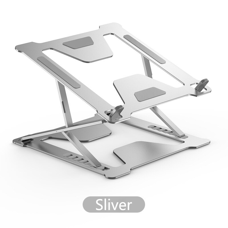 CABLETIME Aluminum Laptop Stand High-strength Foldable Multi Adjustment for Laptop Tablet Holder Stand S21: P17 Sliver