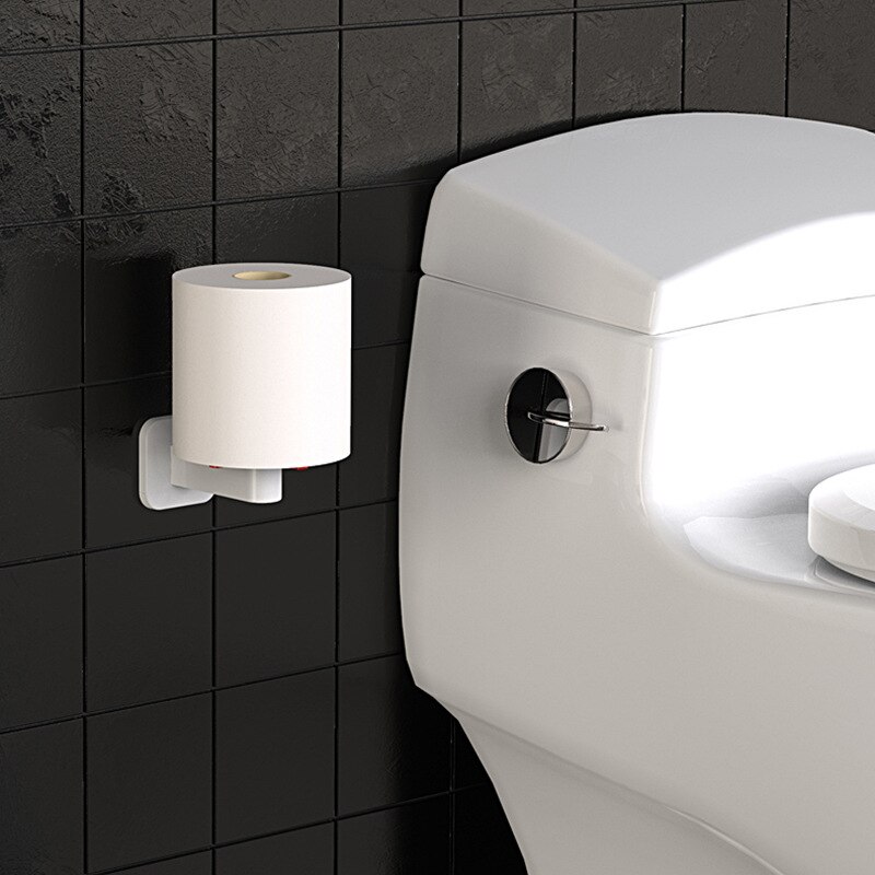 Vertical Type Holder Hole Punched Toilet Kitchen Roll Stand Wall Hanging Hand Paper Rack Simple Toilet Paper Holder