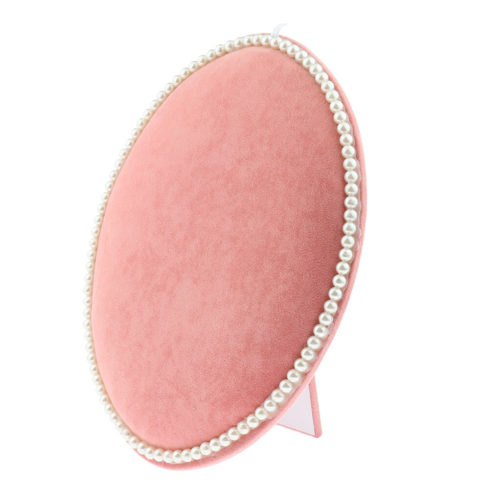 Oval Velvet Jewelry Display Stand Necklace Showcase Holder Organizer