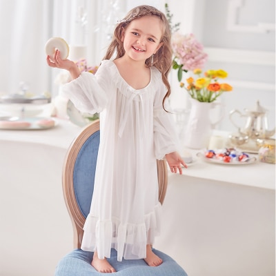 Camisón de princesa para niña, pijamas de otoño para niños, estilo clásico, modal para niñas, pijamas para bebés, camisón para niñas