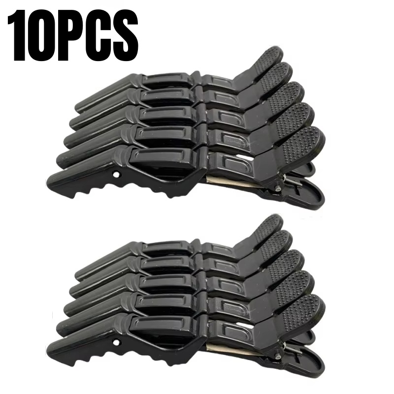 Pinzas para el cabello de cocodrilo, pinzas de peluquería, pinza de plástico para el cabello, horquillas de estilismo para salón de barbería , accesorios para el cabello, 5-30 Uds.: Gris