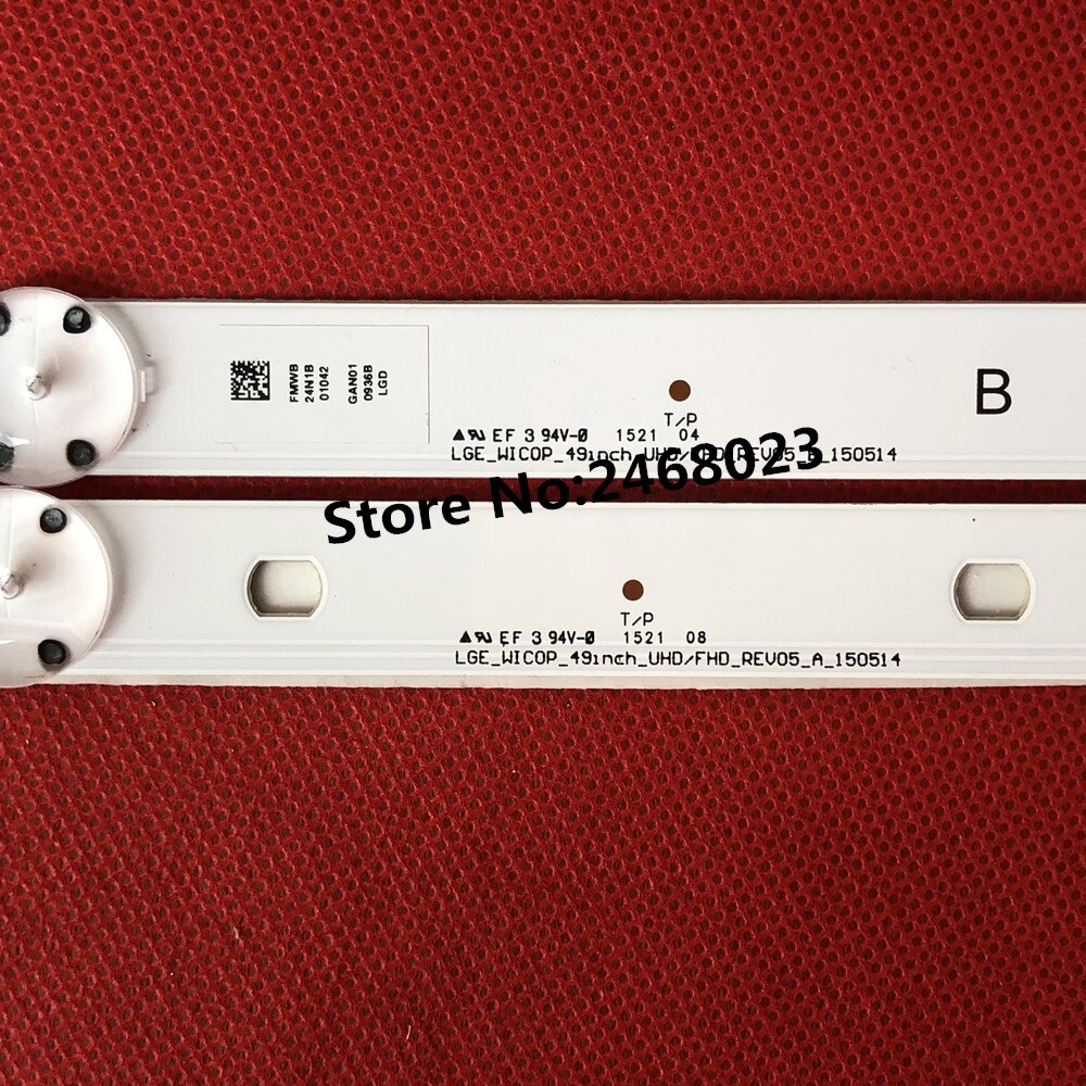 8 kpl led-taustavalonauhaa  lg 49 uh 610a 49 uh 6100 49 lf 5100 49 uh 6030 49 uf 640v 49 uf 6407 49 uf 640 49 lf 510v lge_wicop _49 inch_uhd