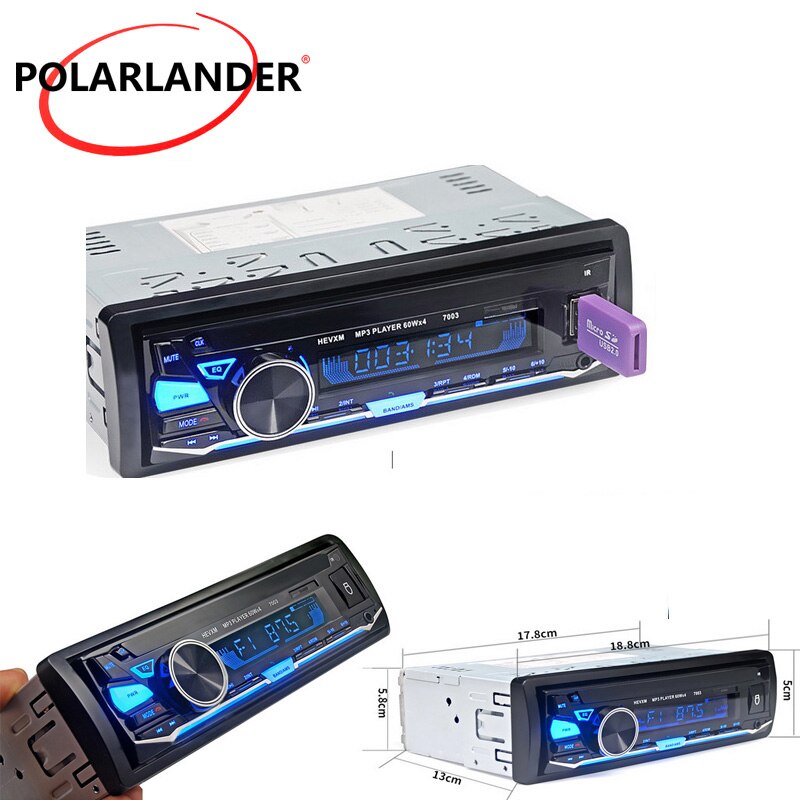 1 Din Bluetooth 12V Car MP3 Player Radio Cassette Recorder 7003 In-dash Car Auto magnitol Radio Stereo Audio Player