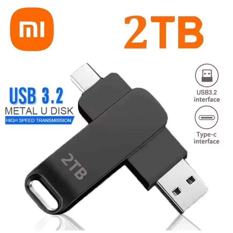 XIAOMI 16 TB 3,2 Flash-Laufwerke, Hochgeschwindigkeits-USB-Übertragung, Metall-Stick, Speicherkarte, Pendrive, Flash-Disk, Memoria, wasserdichter Stick: Rot