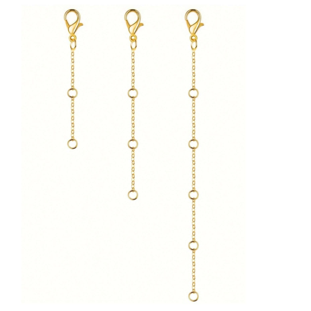 fermoir à homard Plus chaîne de réglage de chaîne de queue, chaîne d'extension de bijoux, accessoires de collier simples: L / Or