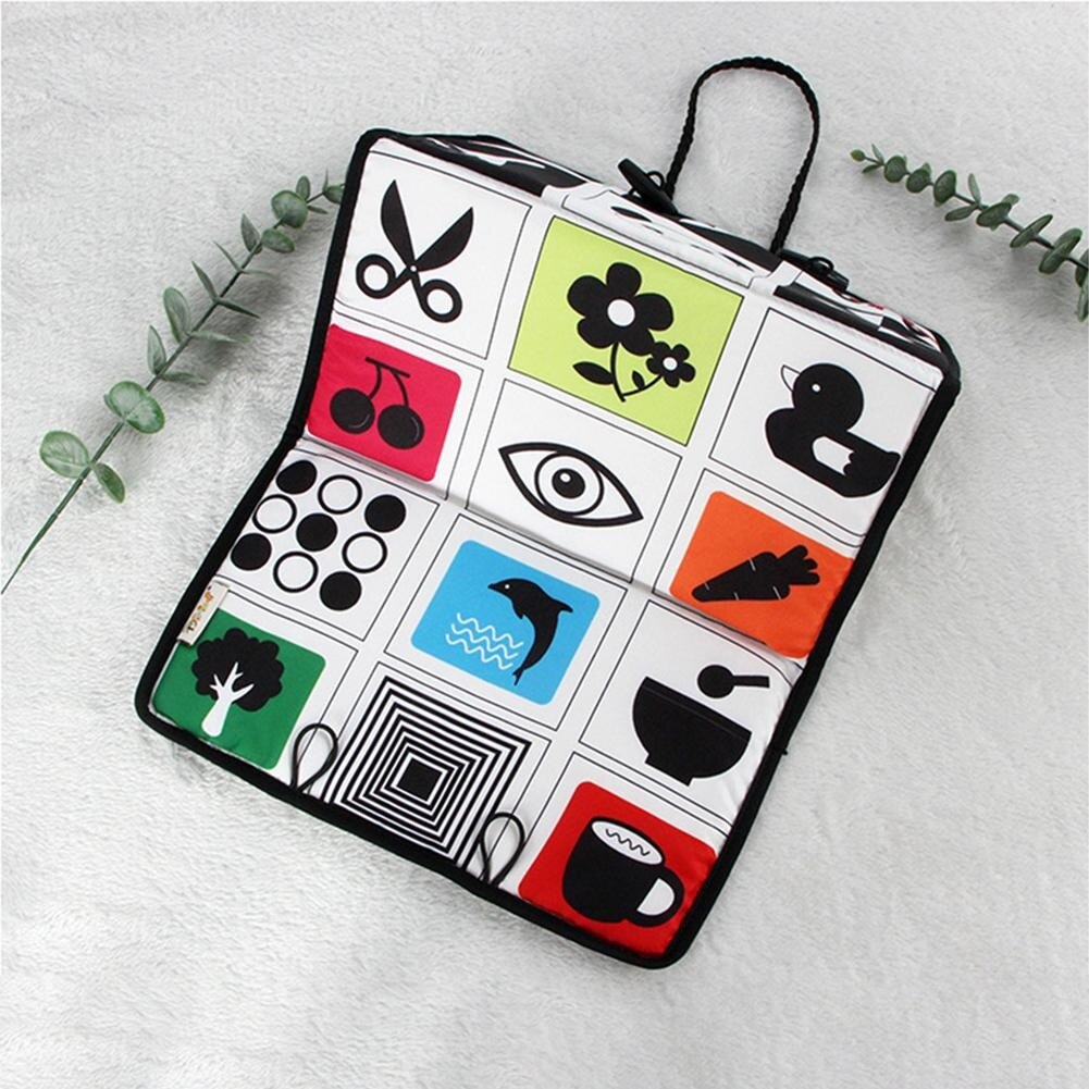 Tummy Time Floor Mirror, Double High Contrast Activity Developmental Black And White Baby Toys For Infants Boys And Girls