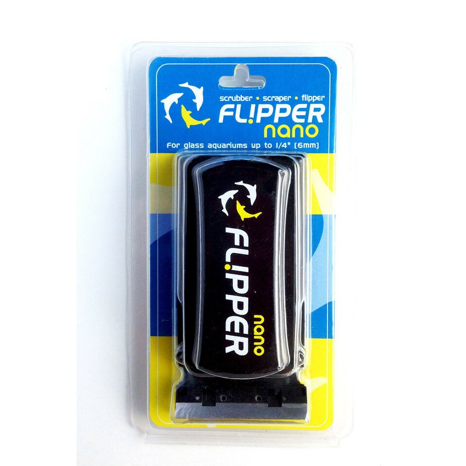 FLIPPER Float Aquariums Glass Brush Magnetic Algae Cleaner Fish Tank Cleaning Tool Fish Cleaner Brush Algae Scraper Tools: NANO size   6mm