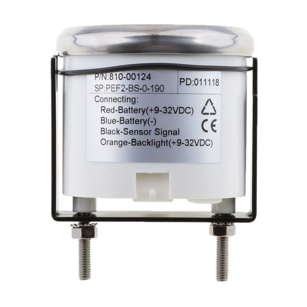 Sensor De Flotador De Combustible De 0-190 Ohm Indicador De Nivel De Combustible De 52mm, Luz De 7 Colores, Resistente Al Agua IP67, Indicador De