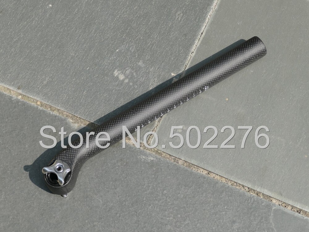 Tija de sillín de bicicleta de carbono 3K UD, 31,6mm, 27,2mm, para bicicleta de montaña y carretera, poste de asiento mate brillante de 350mm y 400mm