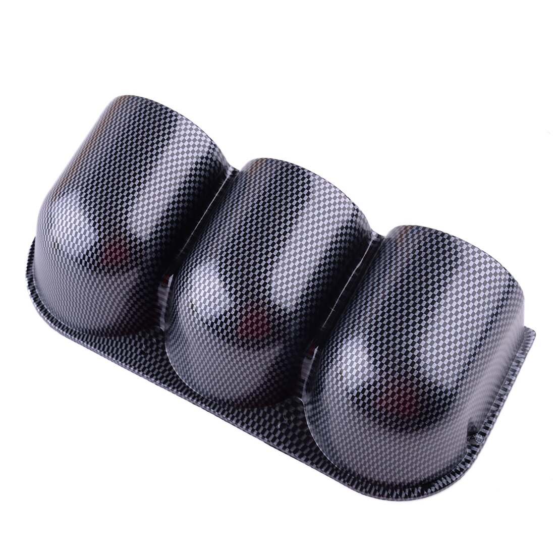 Universal Carbon Fiber Texture Black 2&quot; 52mm 3 Triple Holes Dash Car Gauge Meter Pod Mount Holder