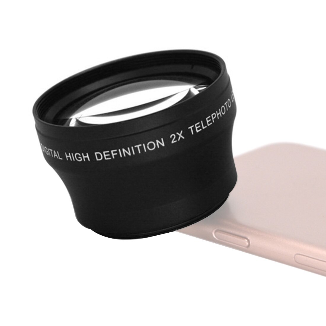 52Mm 2x Vergroting Telelens Tele Converter Dslr Camera 37Mm Voor Mobiele Telefoon 52Mm 10X Macro Lens filter Optisch Glas