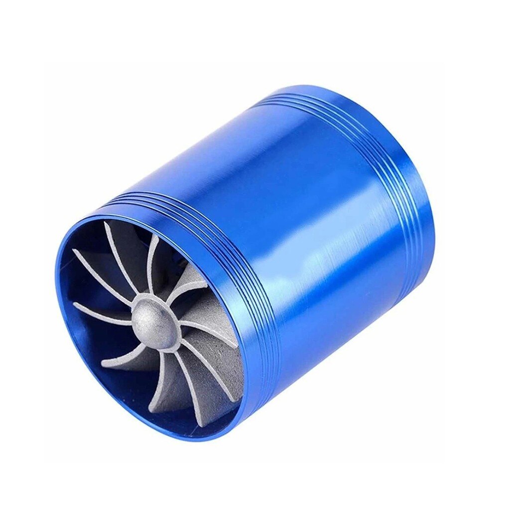 auto Turbina di Aspirazione aria auto rimontare turbo gas Olio Combustibile risparmiatore fan turbo compressore Turbina Misura per Tubo di Aspirazione dell'aria diametro 2.5-2.9in: Default Title